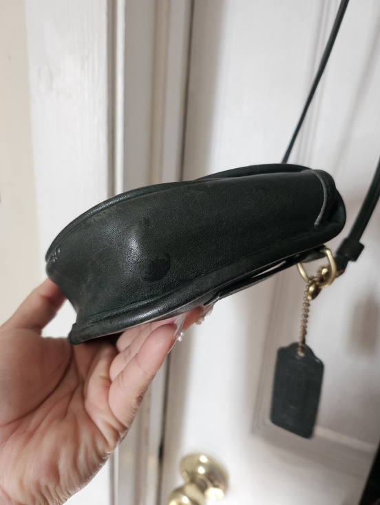 Coach Vintage Dark Green Leather Mini Belt Crossbody Bag with Gold-Tone Snap - Picture 5 of 8